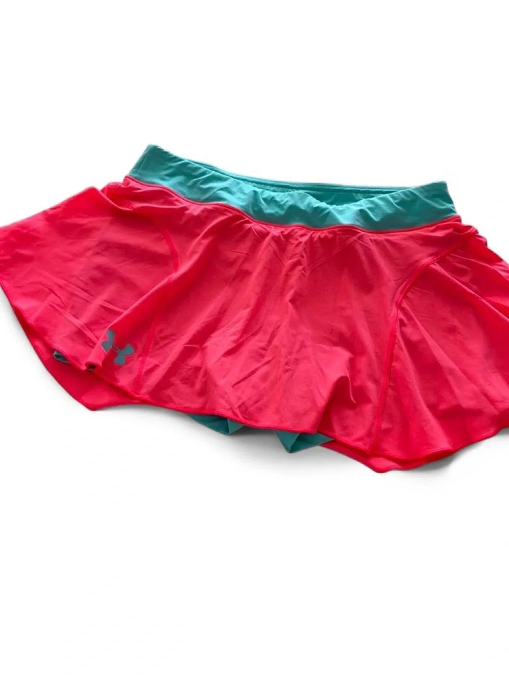 Under Armour Teal Athletic Skirt with Coral Stitching